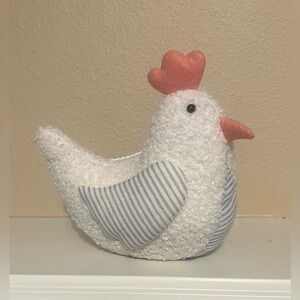 Charming White and Orange Chicken Decor Target Fabric Chicken